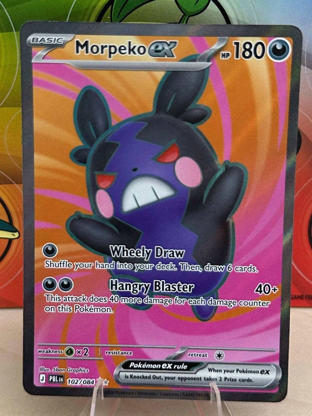 Pokémon TCG Morpeko ex - 102/084 - ME05: Pitch Black (PBL) Mint/NM